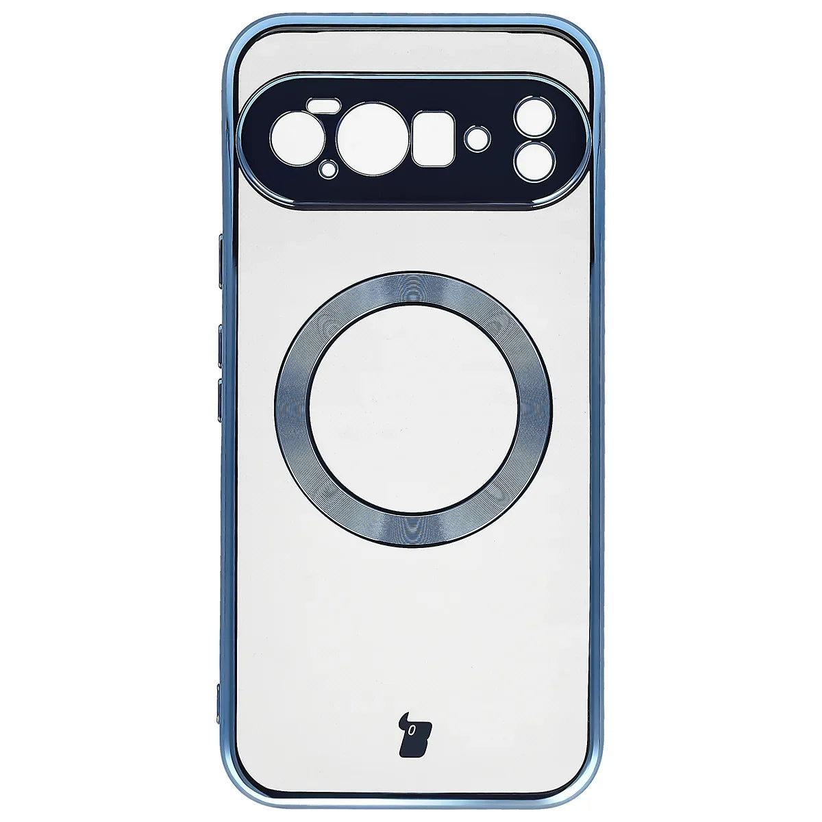 Handyhülle mit Magnetring für Google Pixel 10 Pro XL, Bizon Case EduardO, Transparent-Blau