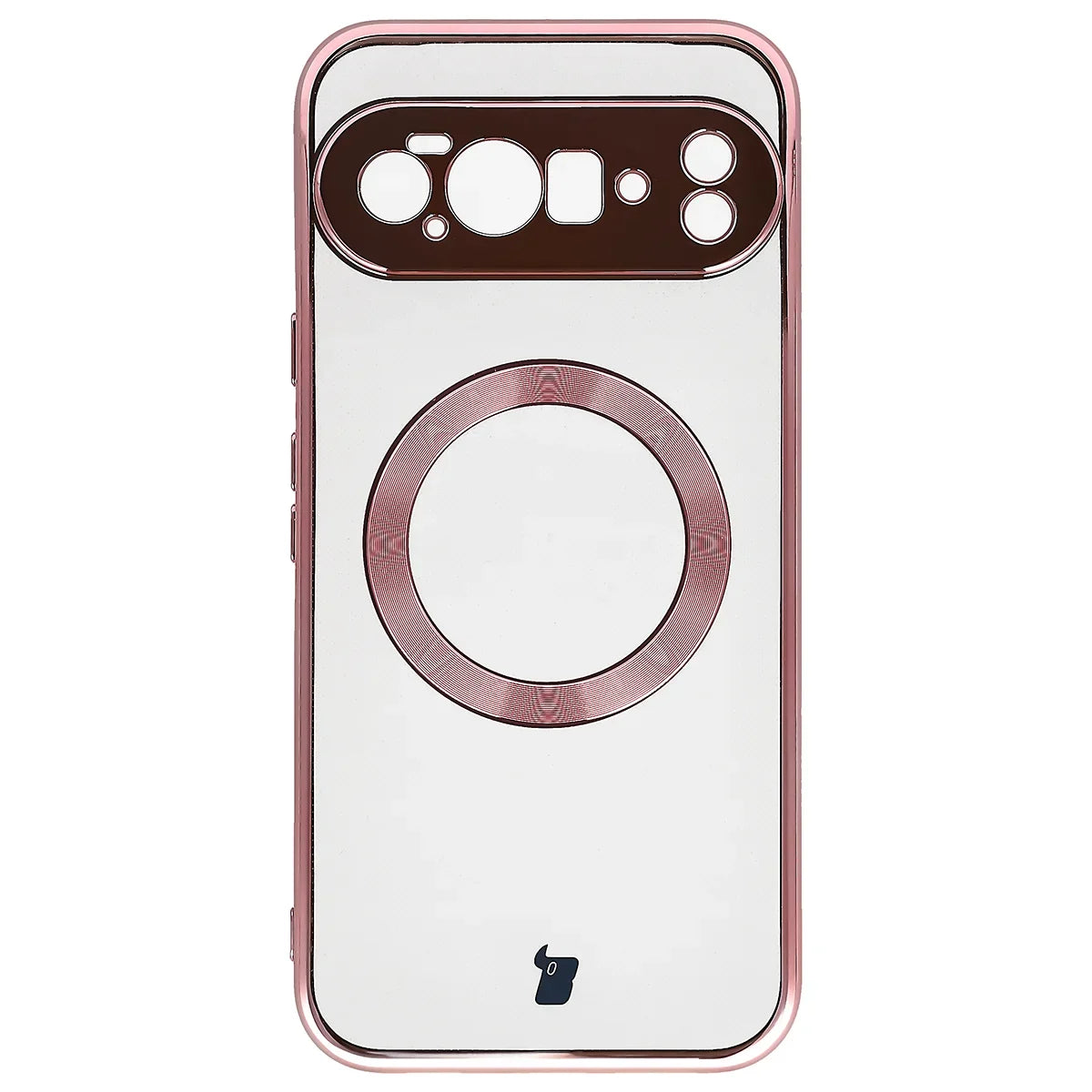 Handyhülle mit Magnetring für Google Pixel 10 Pro XL, Bizon Case EduardO, Transparent-Rosa