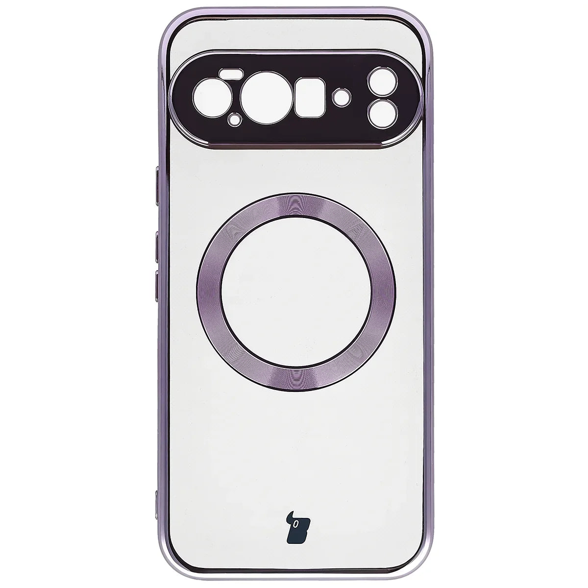 Handyhülle mit Magnetring für Google Pixel 10 Pro XL, Bizon Case EduardO, Transparent-Violet