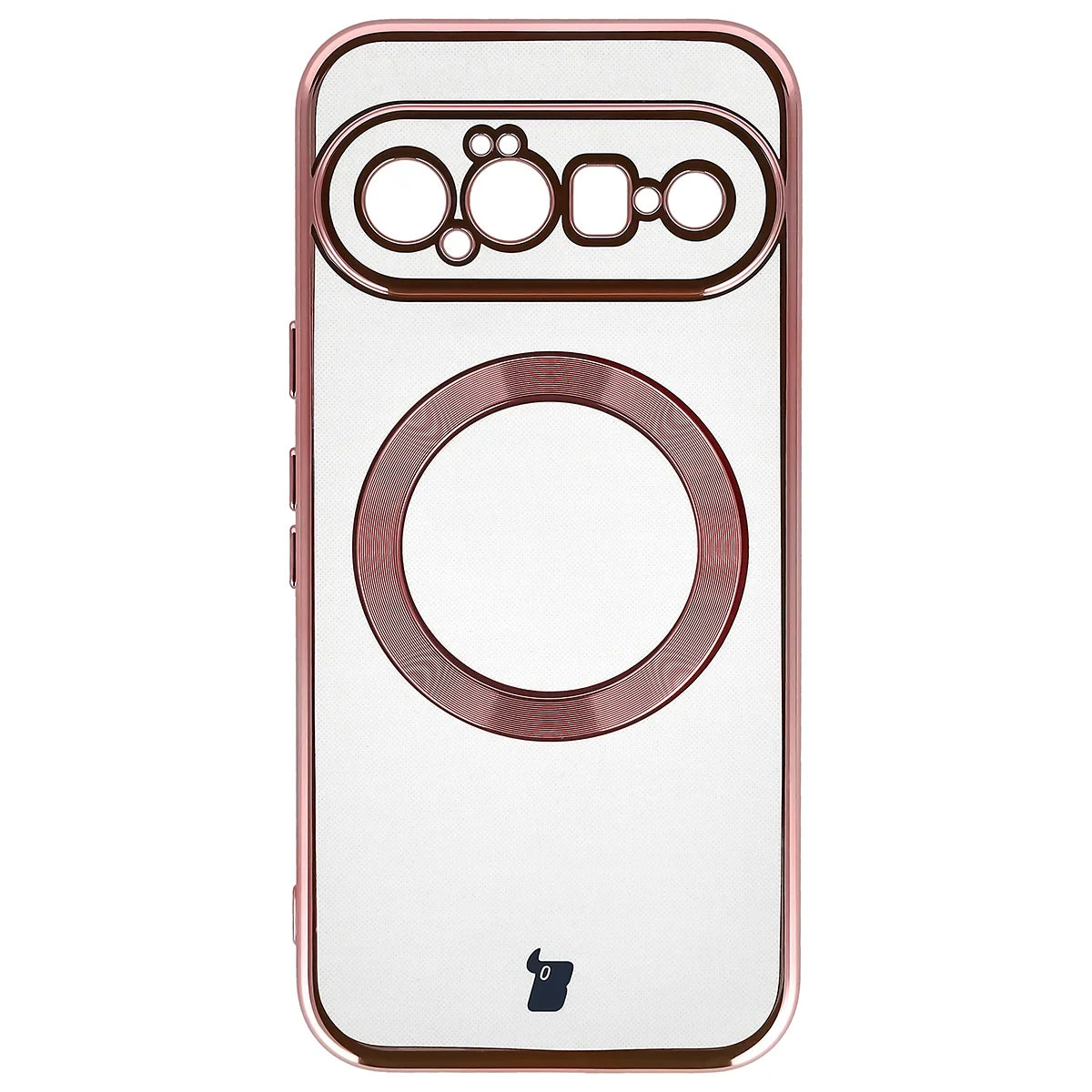 Handyhülle mit Magnetring für Google Pixel 11, Bizon Case EduardO, Transparent-Rosa