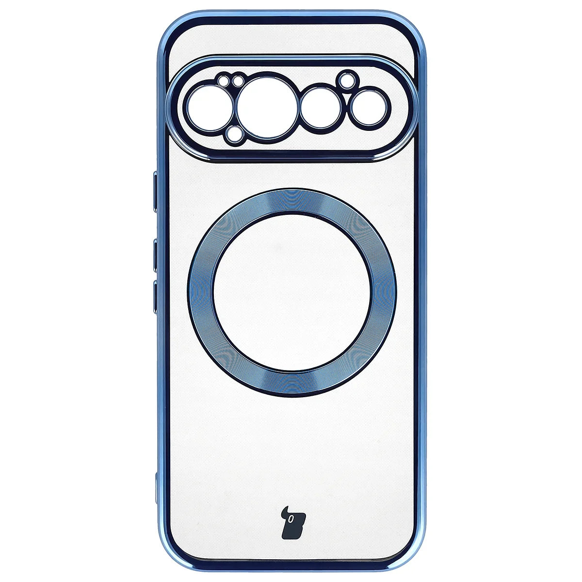 Handyhülle mit Magnetring für Google Pixel 11 Pro, Bizon Case EduardO, Transparent-Blau