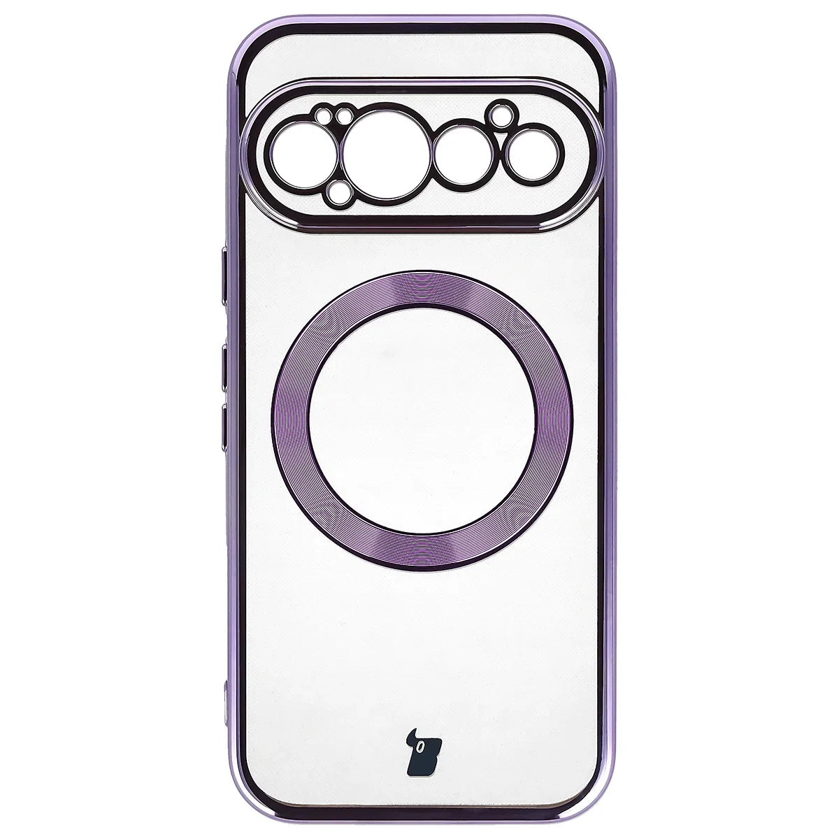Handyhülle mit Magnetring für Google Pixel 11 Pro, Bizon Case EduardO, Transparent-Violet
