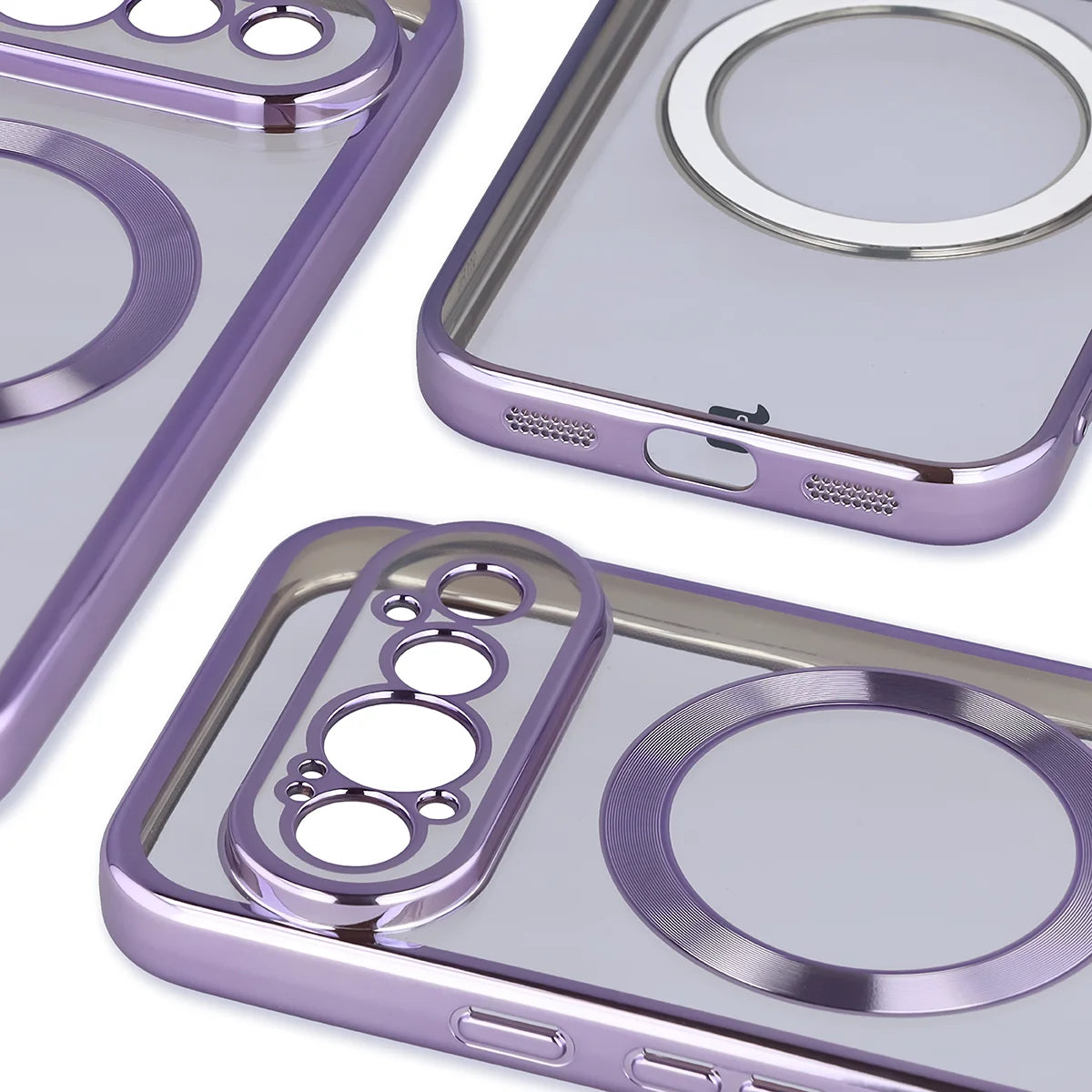 Handyhülle mit Magnetring für Google Pixel 11 Pro, Bizon Case EduardO, Transparent-Violet