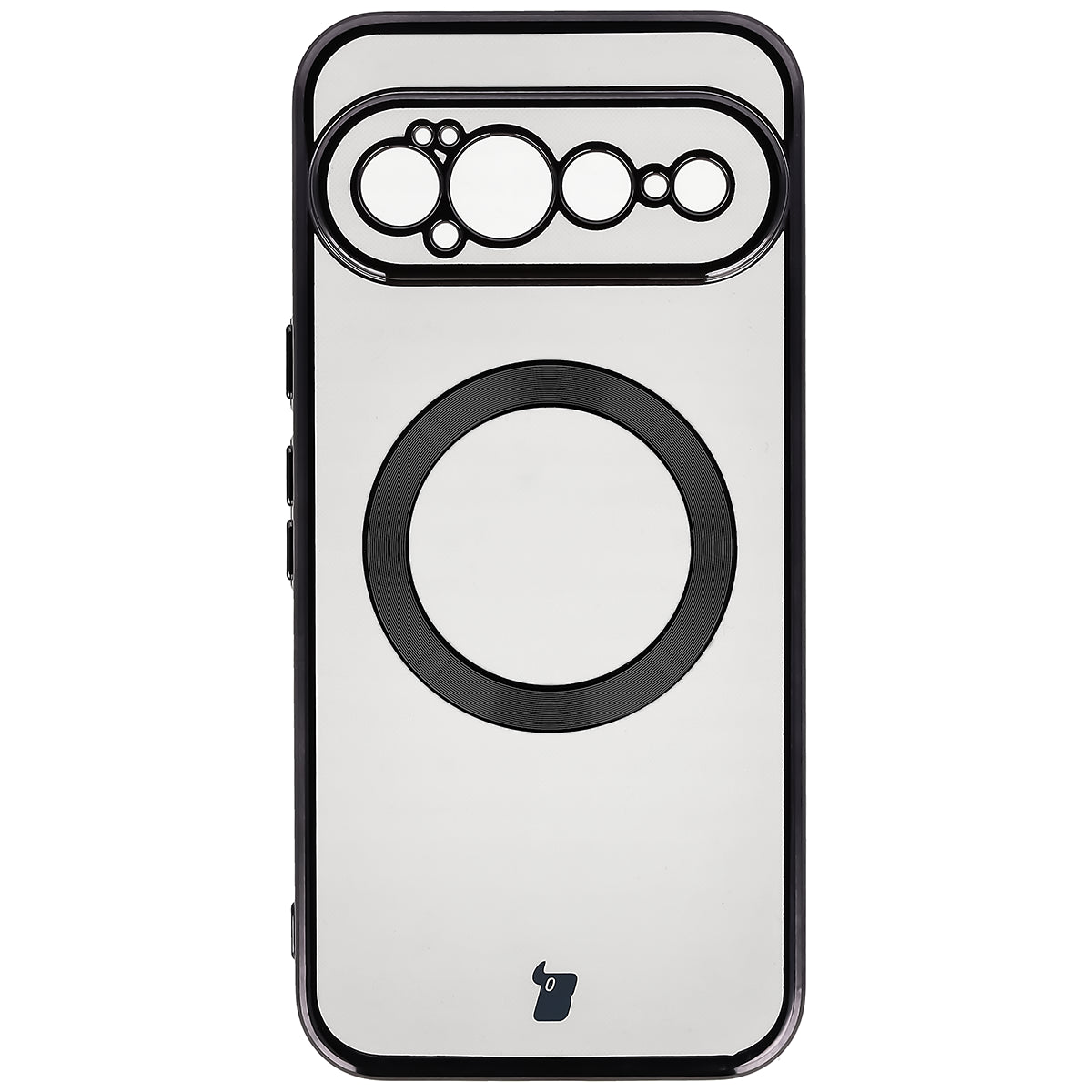 Handyhülle mit Magnetring für Google Pixel 11 Pro XL, Bizon Case EduardO, Transparent-Schwarz