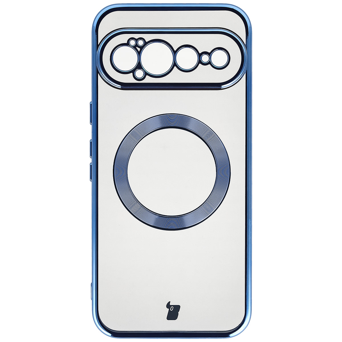 Handyhülle mit Magnetring für Google Pixel 11 Pro XL, Bizon Case EduardO, Transparent-Blau