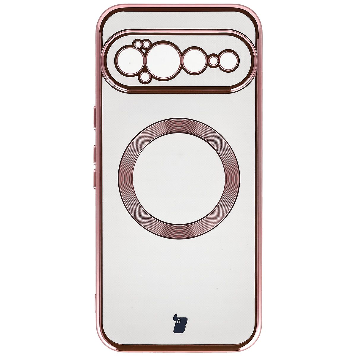 Handyhülle mit Magnetring für Google Pixel 11 Pro XL, Bizon Case EduardO, Transparent-Rosa