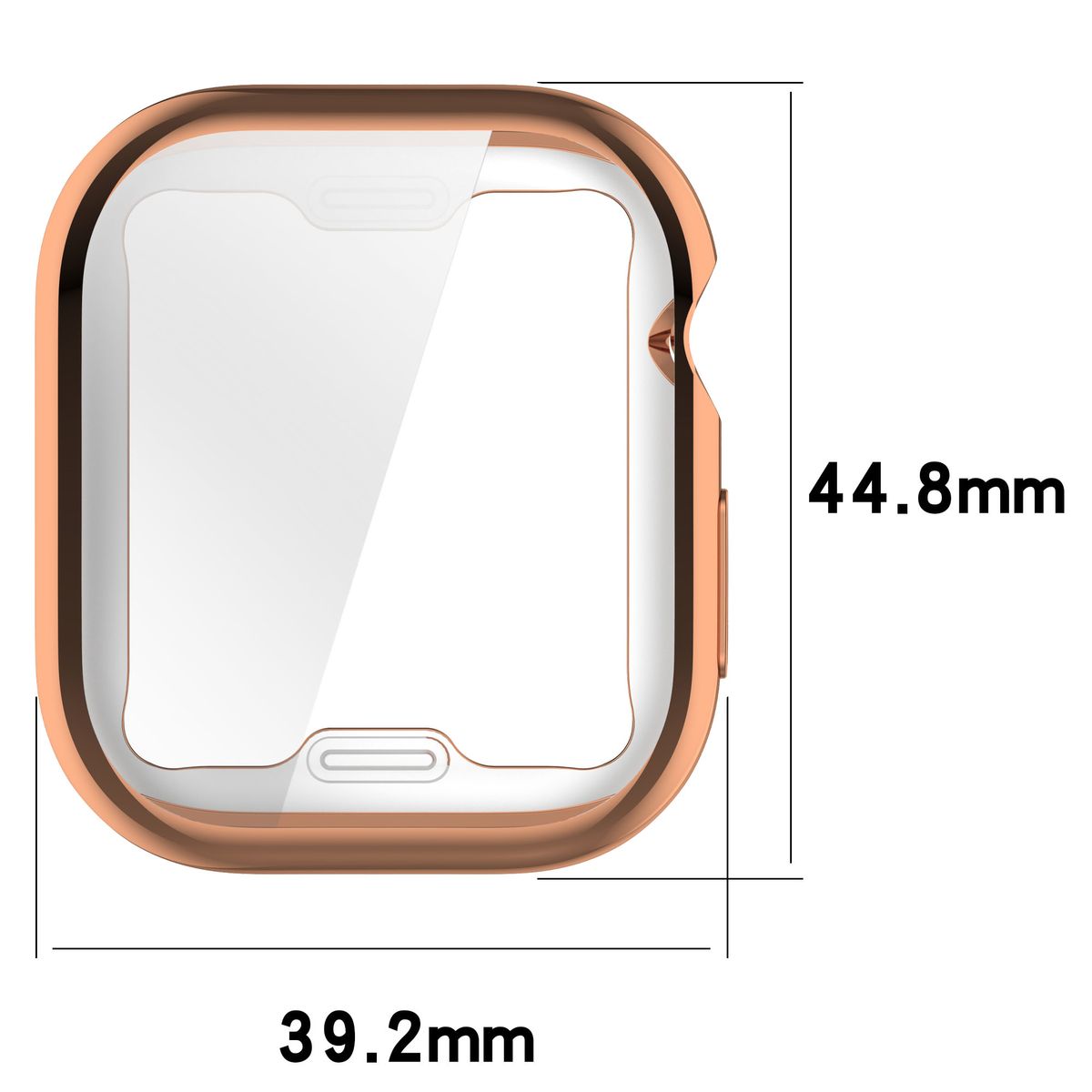 Schutzhülle für Apple Watch 11 / 10 (42mm), Bizon Case Watch Felipe, Rosegold