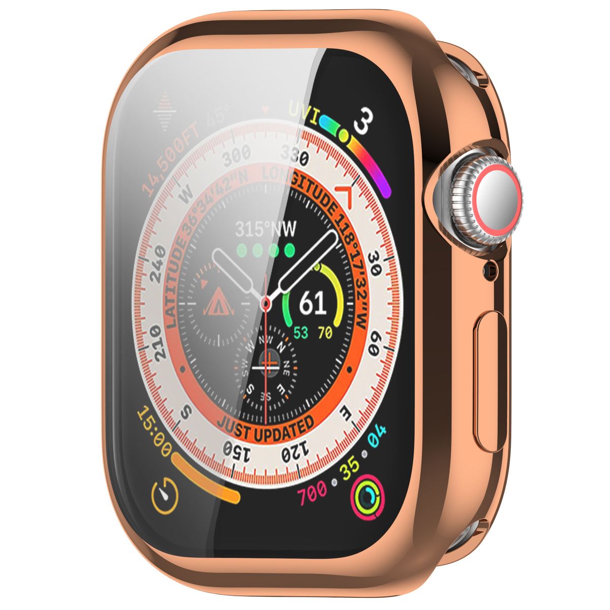 Schutzhülle für Apple Watch 11 / 10 (42mm), Bizon Case Watch Felipe, Rosegold