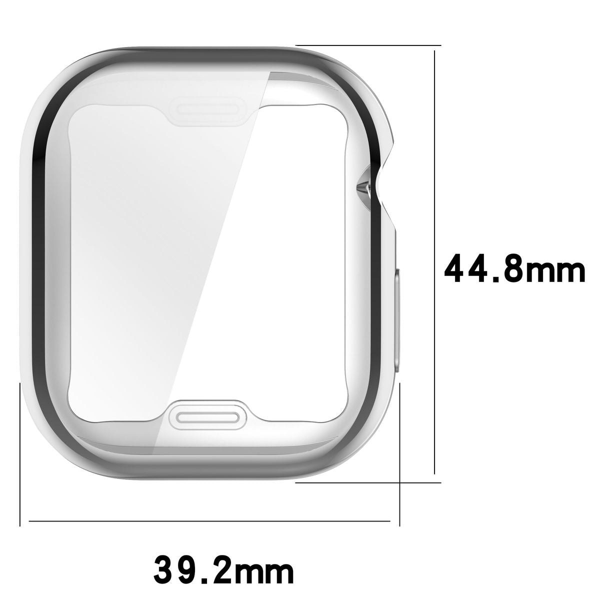 Schutzhülle für Apple Watch 11 / 10 (42mm), Bizon Case Watch Felipe, Silbern