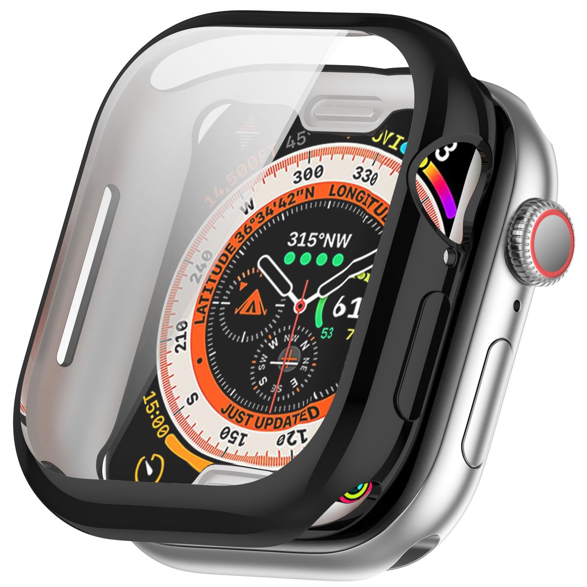 Schutzhülle für Apple Watch 11 / 10 (46mm), Bizon Case Watch Felipe, Schwarz