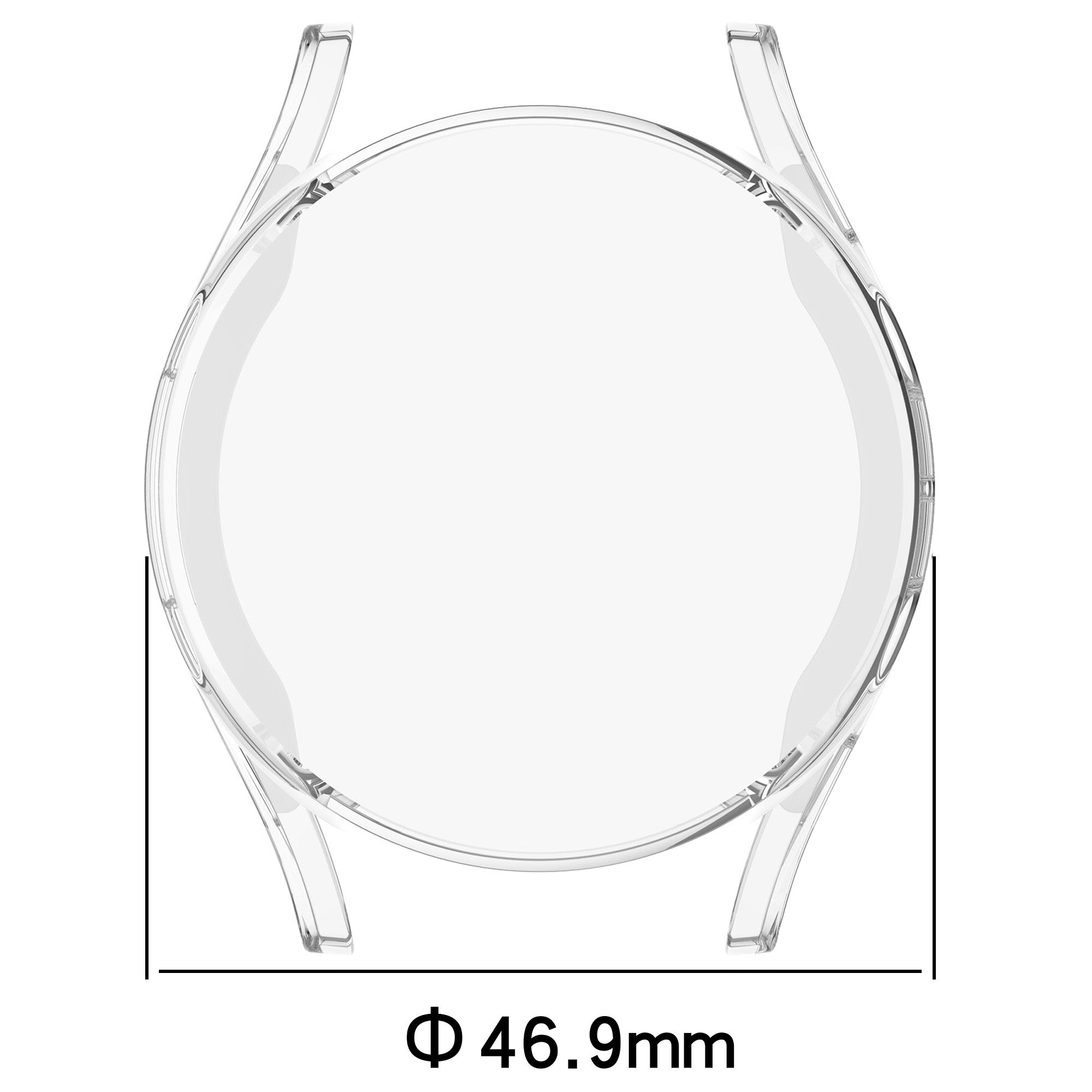 Schutzhülle für Galaxy Watch 7 44 mm, Bizon Case Watch Felipe, Transparent