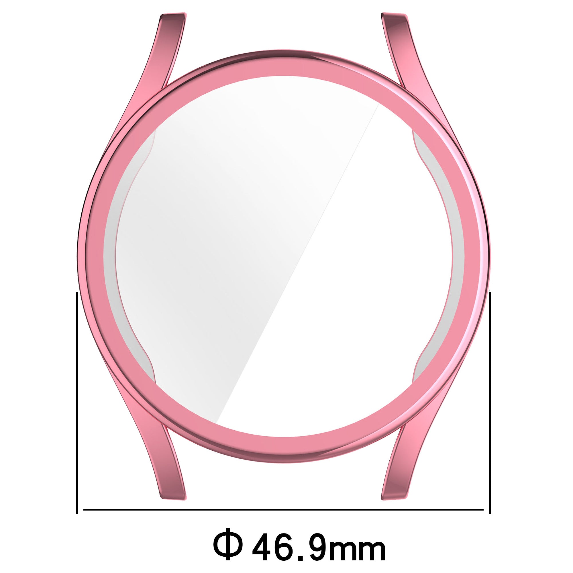 Schutzhülle für Galaxy Watch 7 44 mm, Bizon Case Watch Felipe, Rosa