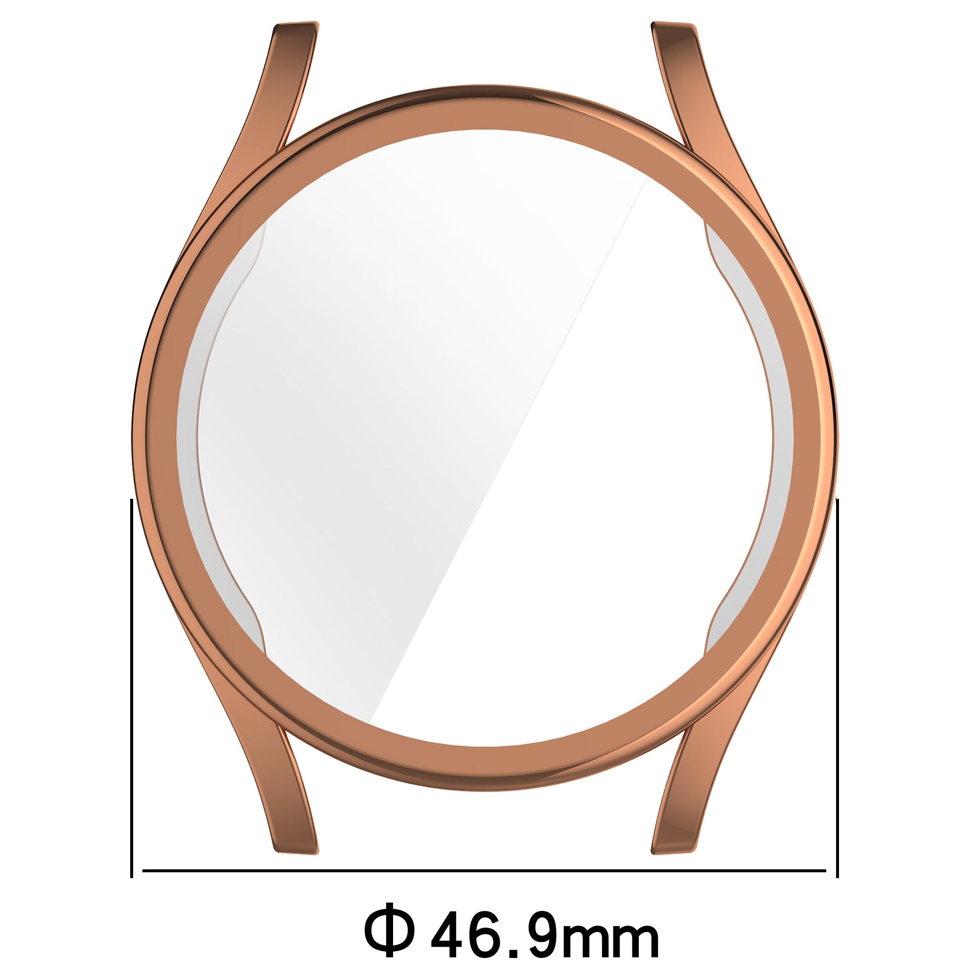 Schutzhülle für Galaxy Watch 7 44 mm, Bizon Case Watch Felipe, Roségold