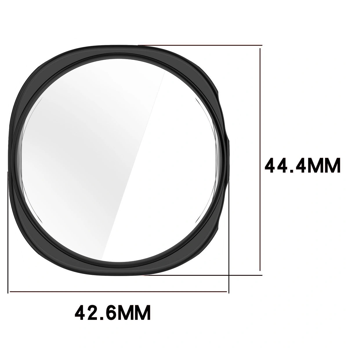 Schutzhülle für Galaxy Watch 8 40 mm, Bizon Case Watch Felipe, Schwarz