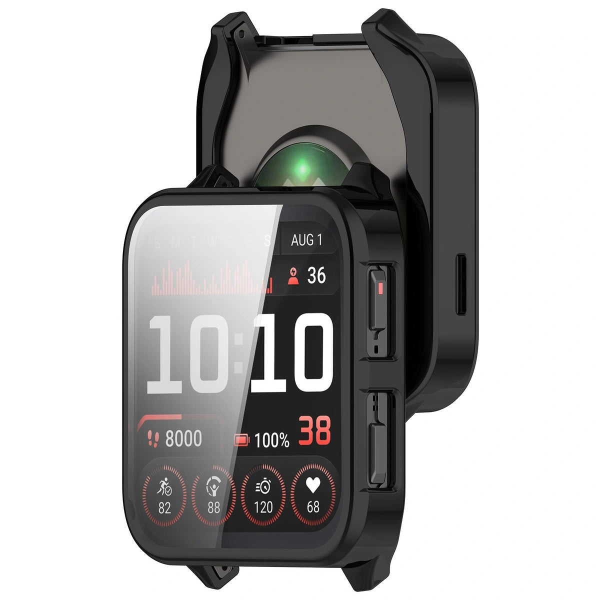 Schutzhülle für Garmin Venu X1, Bizon Case Watch Felipe, Schwarz