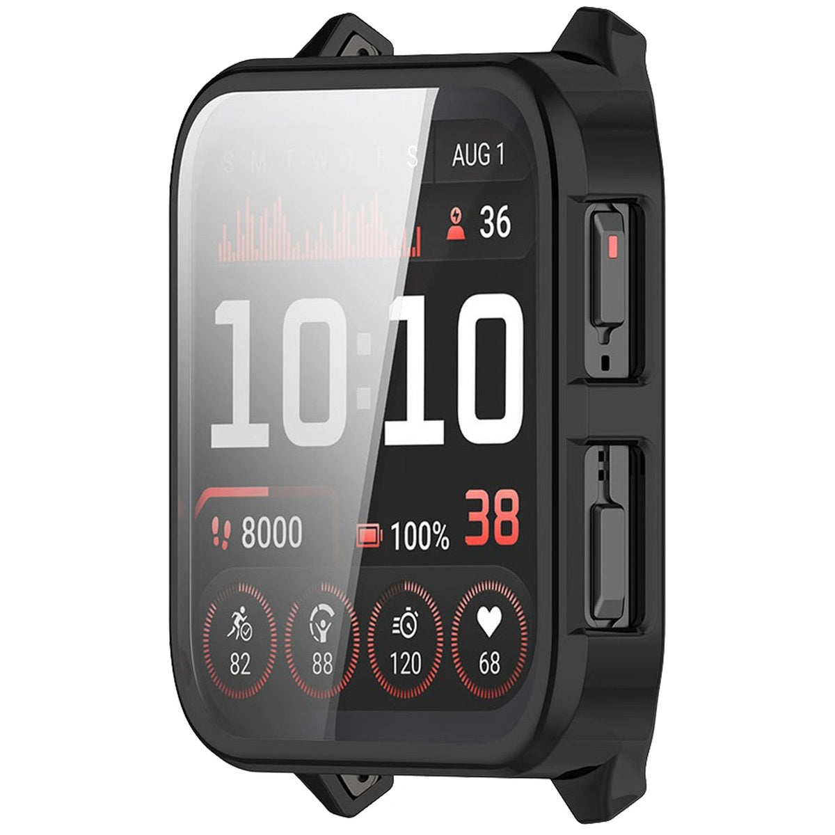 Schutzhülle für Garmin Venu X1, Bizon Case Watch Felipe, Schwarz