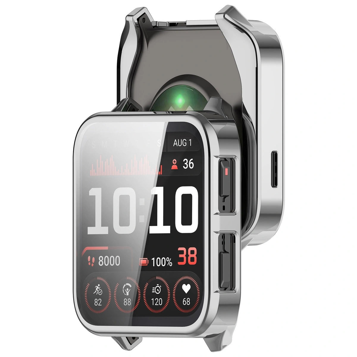 Schutzhülle für Garmin Venu X1, Bizon Case Watch Felipe, Silbern