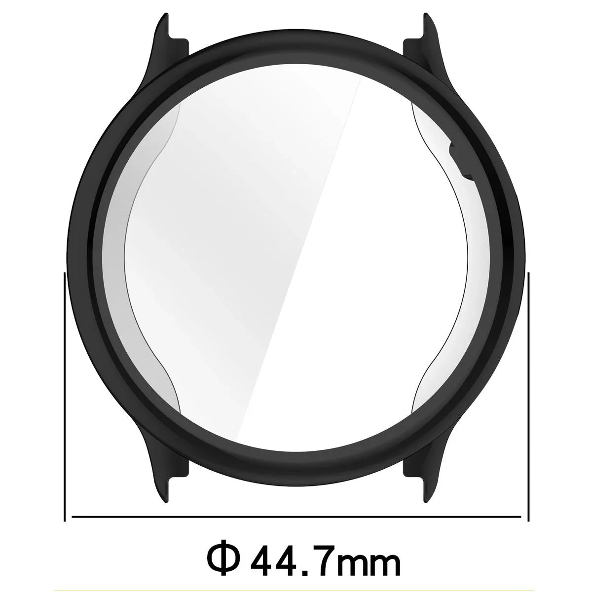Schutzhülle für Garmin Vivoactive 6, Bizon Case Watch Felipe, Schwarz