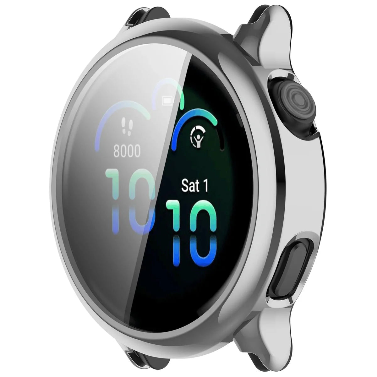 Schutzhülle für Garmin Vivoactive 6, Bizon Case Watch Felipe, Silbern