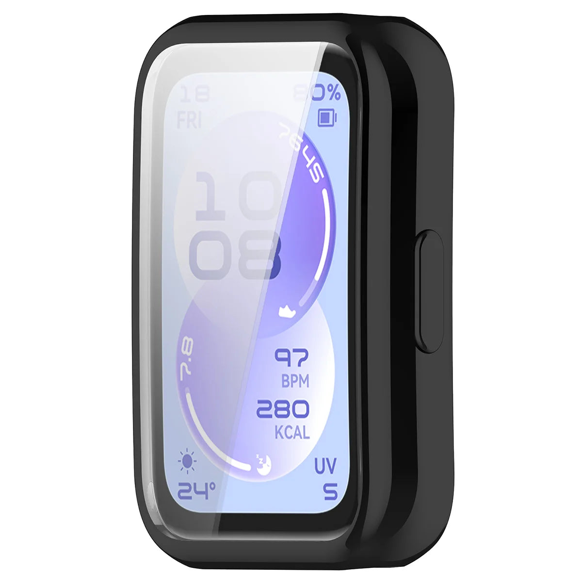 Schutzhülle für Huawei Band 11, Bizon Case Watch Felipe, Schwarz