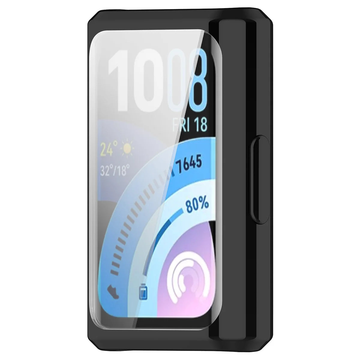 Schutzhülle für Huawei Band 11 Pro, Bizon Case Watch Felipe, Schwarz