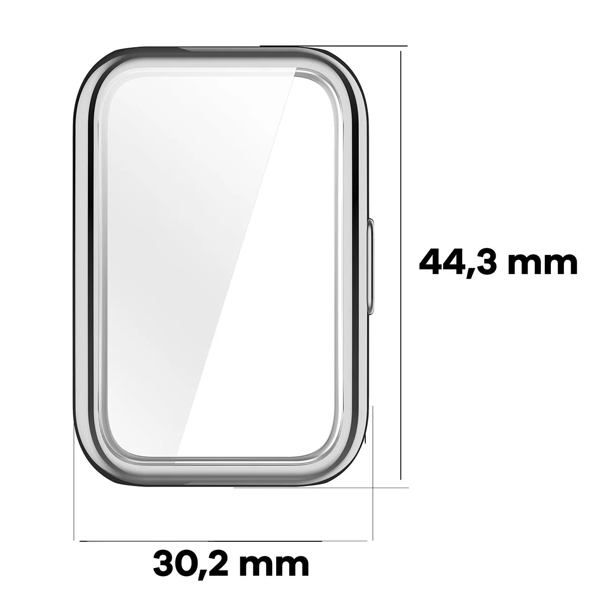 Schutzhülle für Huawei Band 11, Bizon Case Watch Felipe, Silbern