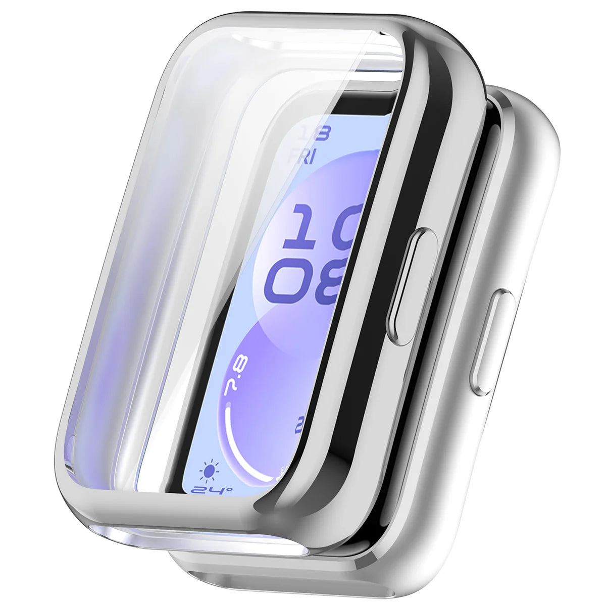 Schutzhülle für Huawei Band 11, Bizon Case Watch Felipe, Silbern