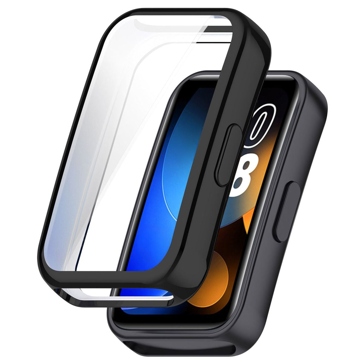 Schutzhülle für Huawei Band 9 / Band 8, Bizon Case Watch Felipe, Schwarz