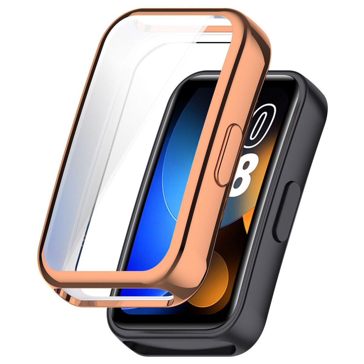 Schutzhülle für Huawei Band 9 / Band 8, Bizon Case Watch Felipe, Roségold