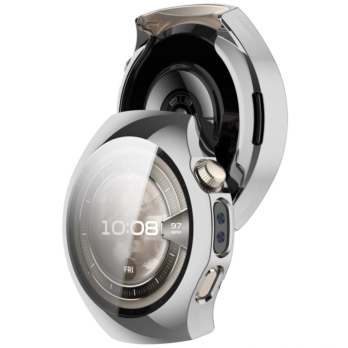 Schutzhülle für Huawei Watch 5 42mm, Bizon Case Watch Felipe, Silber