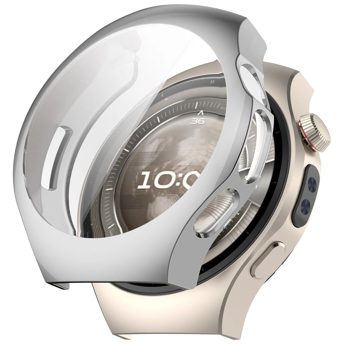 Schutzhülle für Huawei Watch 5 42mm, Bizon Case Watch Felipe, Silber