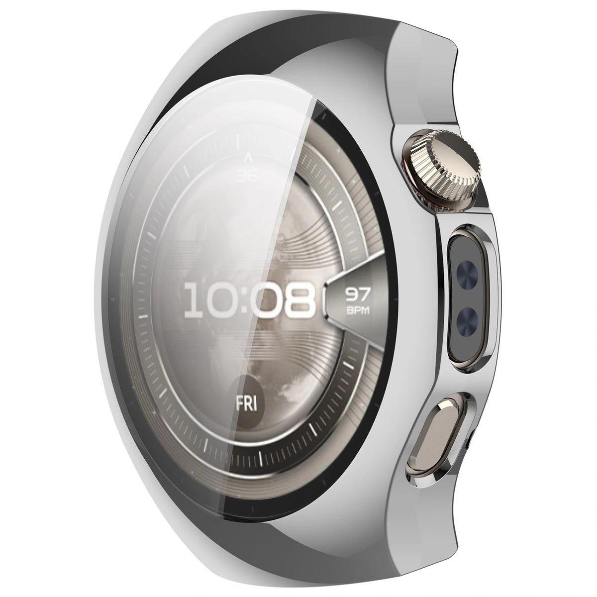 Schutzhülle für Huawei Watch 5 42mm, Bizon Case Watch Felipe, Silber
