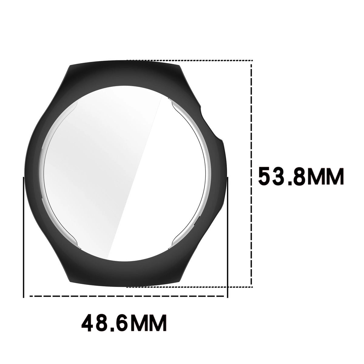 Schutzhülle für Huawei Watch 5 46mm, Bizon Case Watch Felipe, Schwarz