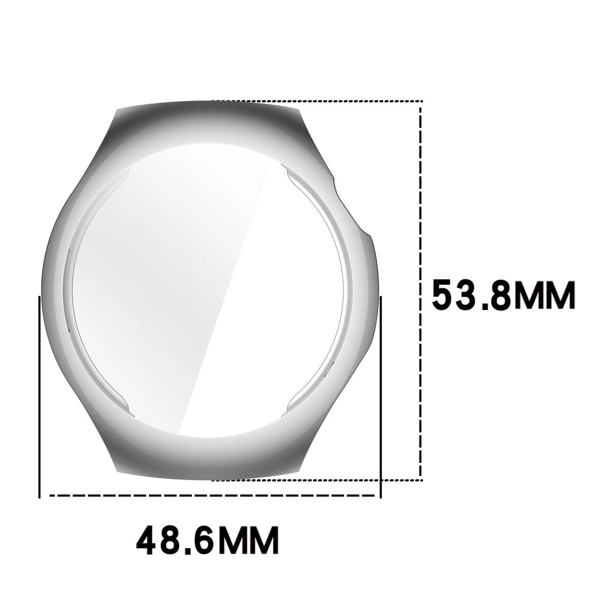 Schutzhülle für Huawei Watch 5 46mm, Bizon Case Watch Felipe, Silber