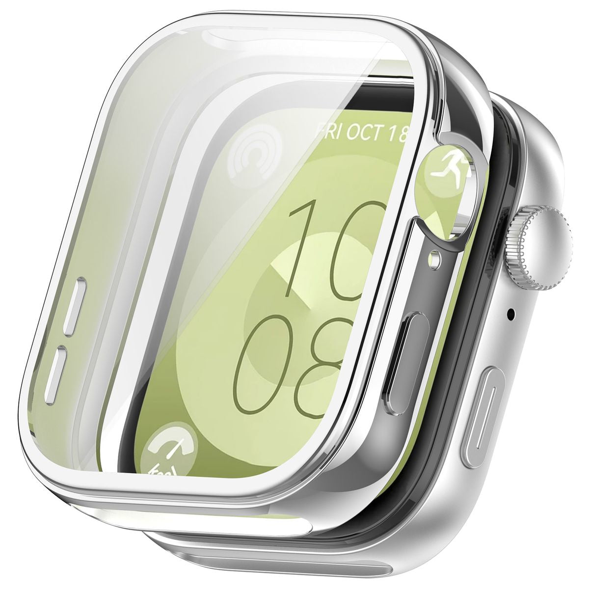 Schutzhülle für Huawei Watch Fit 3, Bizon Case Watch Felipe, Silber