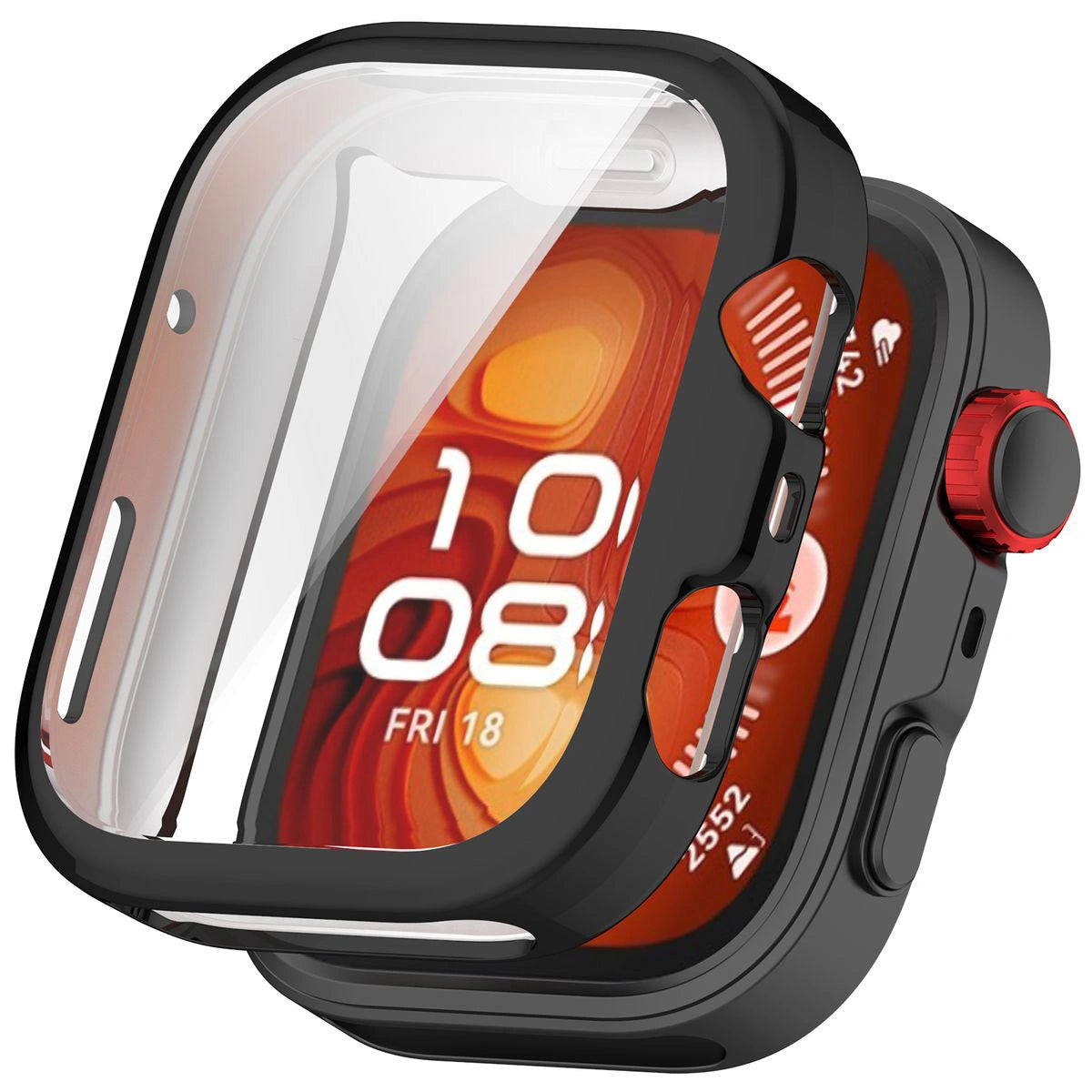 Schutzhülle für Huawei Watch Fit 4, Bizon Case Watch Felipe, Schwarz