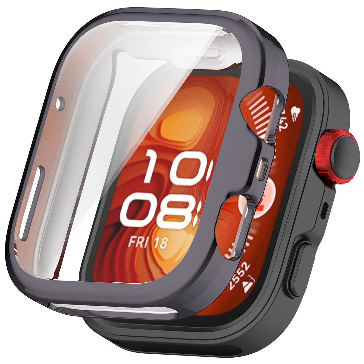 Schutzhülle für Huawei Watch Fit 4, Bizon Case Watch Felipe, Grau