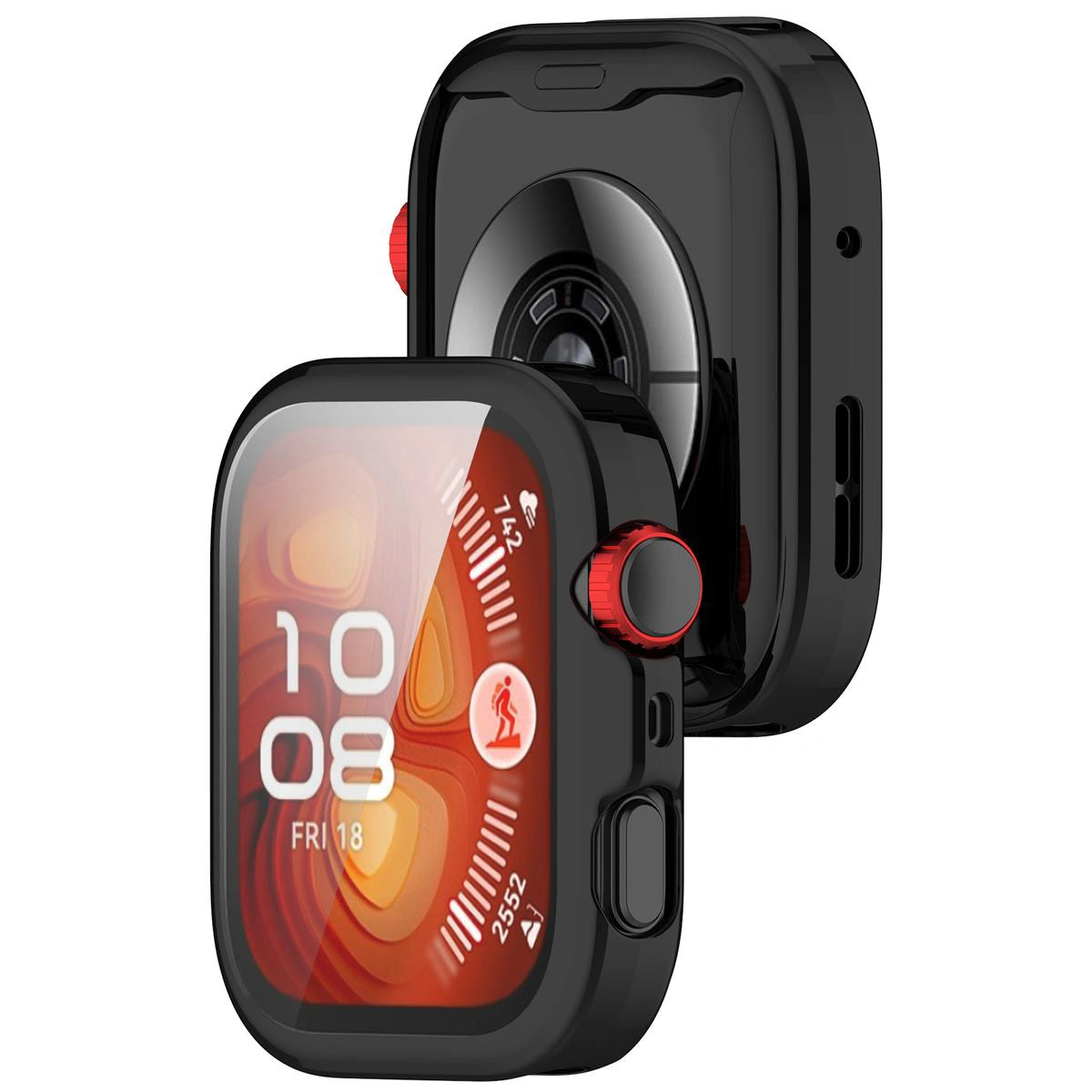Schutzhülle für Huawei Watch Fit 4 Pro, Bizon Case Watch Felipe, Schwarz