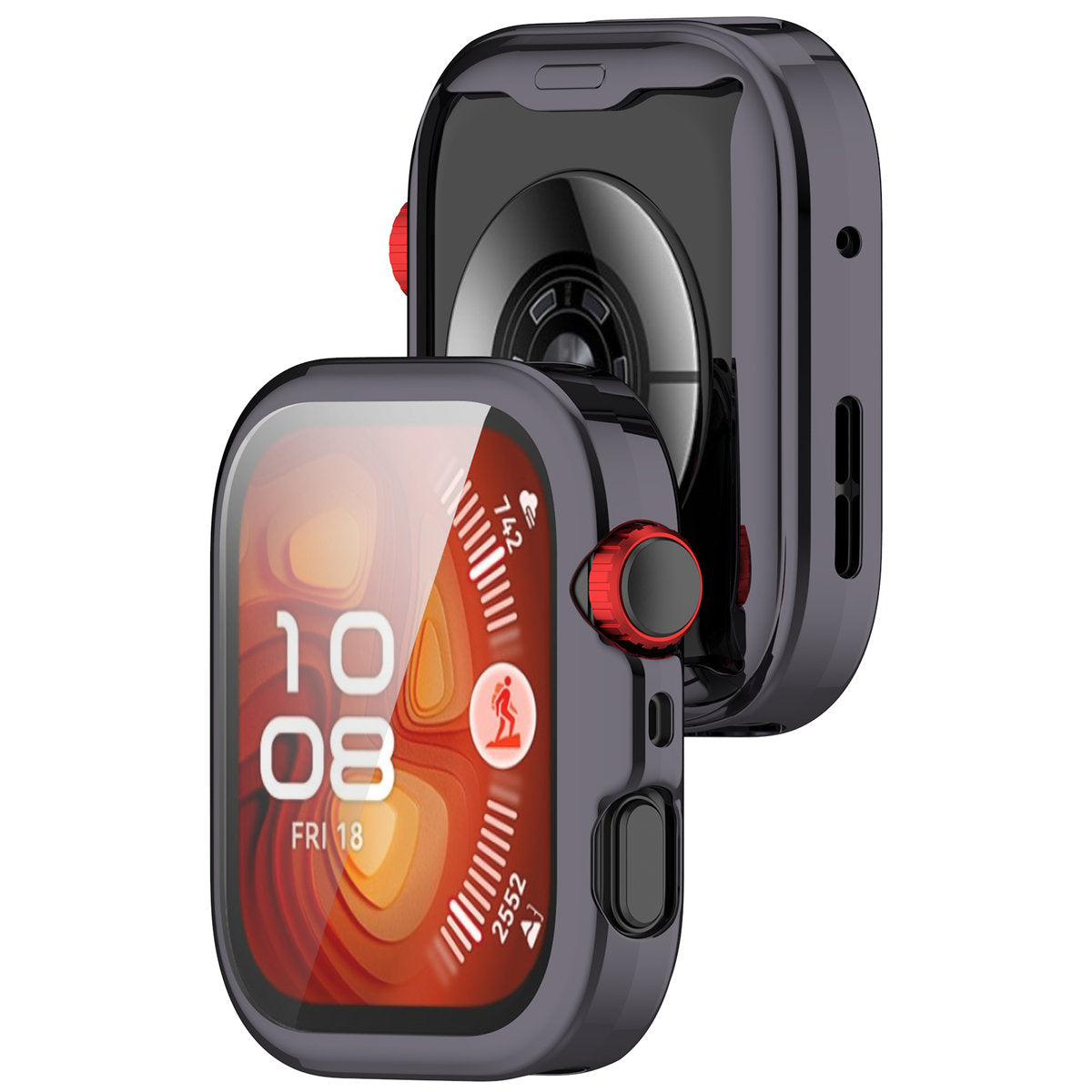 Schutzhülle für Huawei Watch Fit 4 Pro, Bizon Case Watch Felipe, Grau
