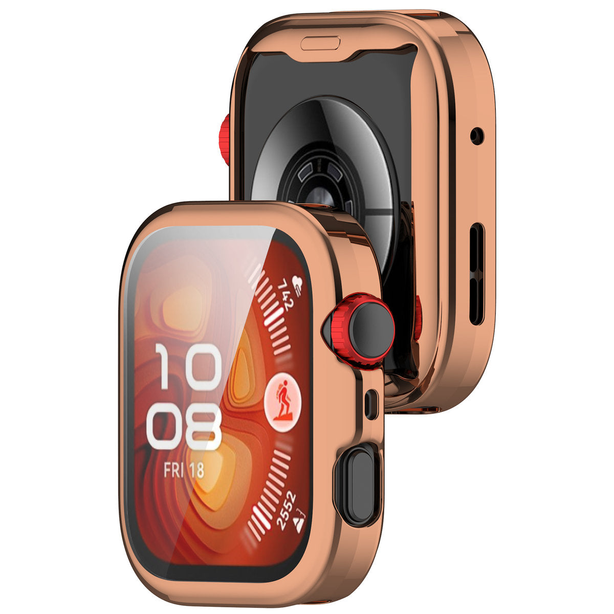 Schutzhülle für Huawei Watch Fit 4 Pro, Bizon Case Watch Felipe, Roségold
