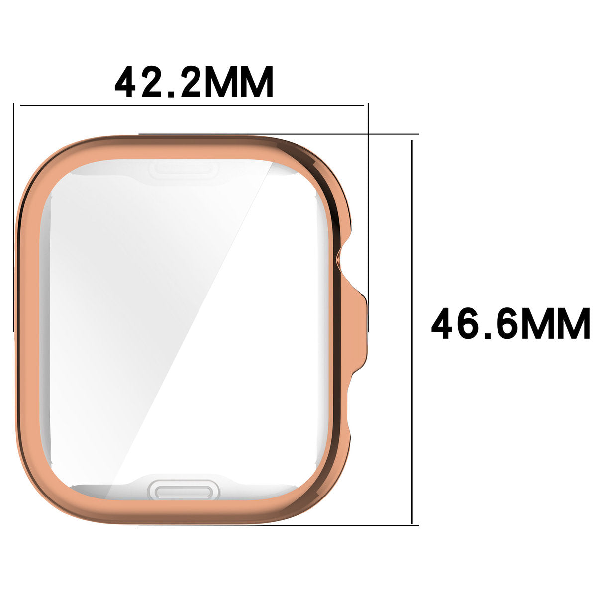 Schutzhülle für Huawei Watch Fit 4 Pro, Bizon Case Watch Felipe, Roségold