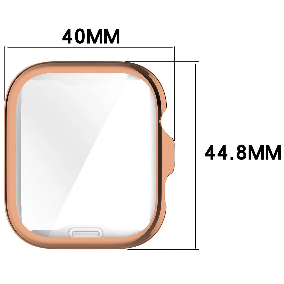 Schutzhülle für Huawei Watch Fit 4, Bizon Case Watch Felipe, Roségold