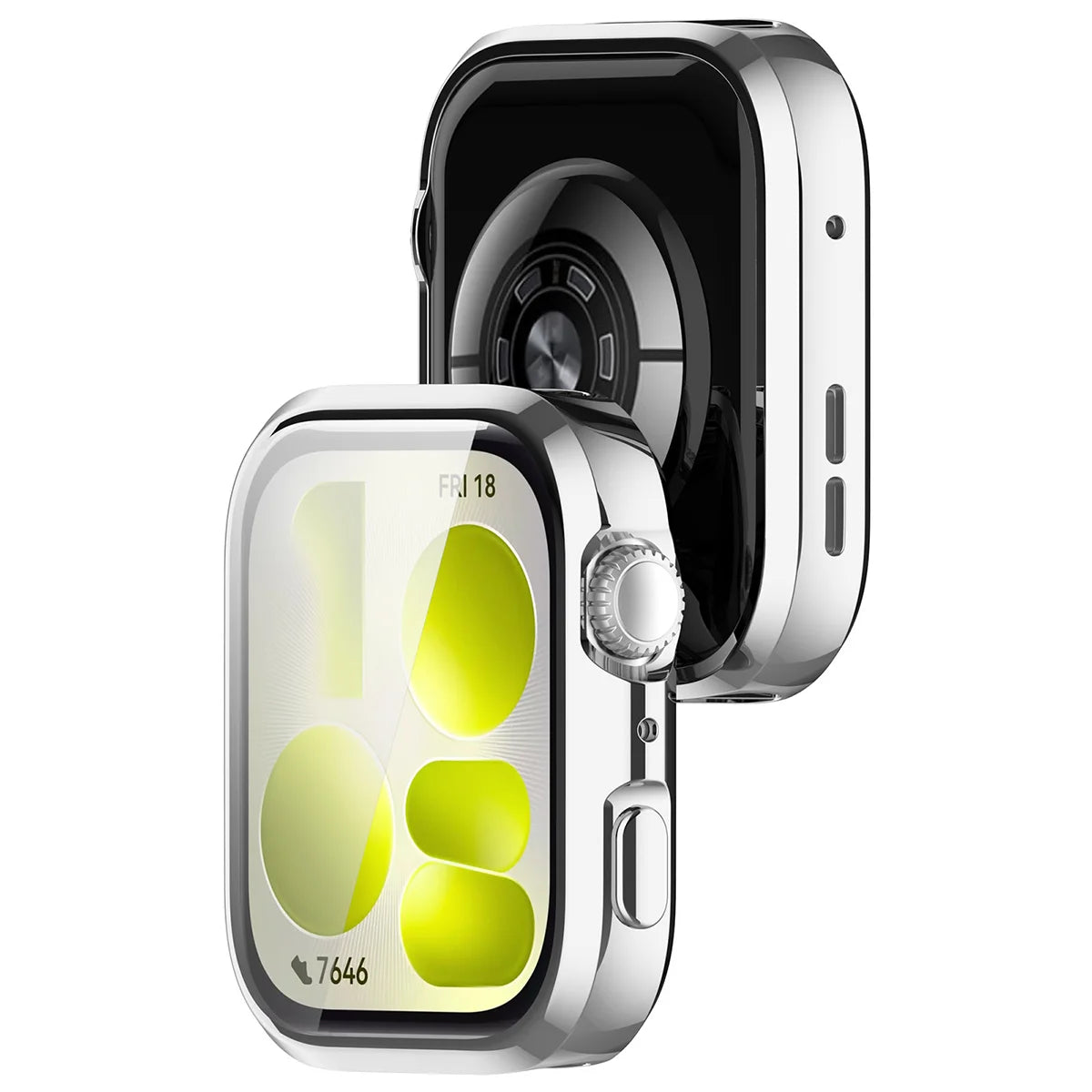 Schutzhülle für Huawei Watch Fit 5, Bizon Case Watch Felipe, Silbern