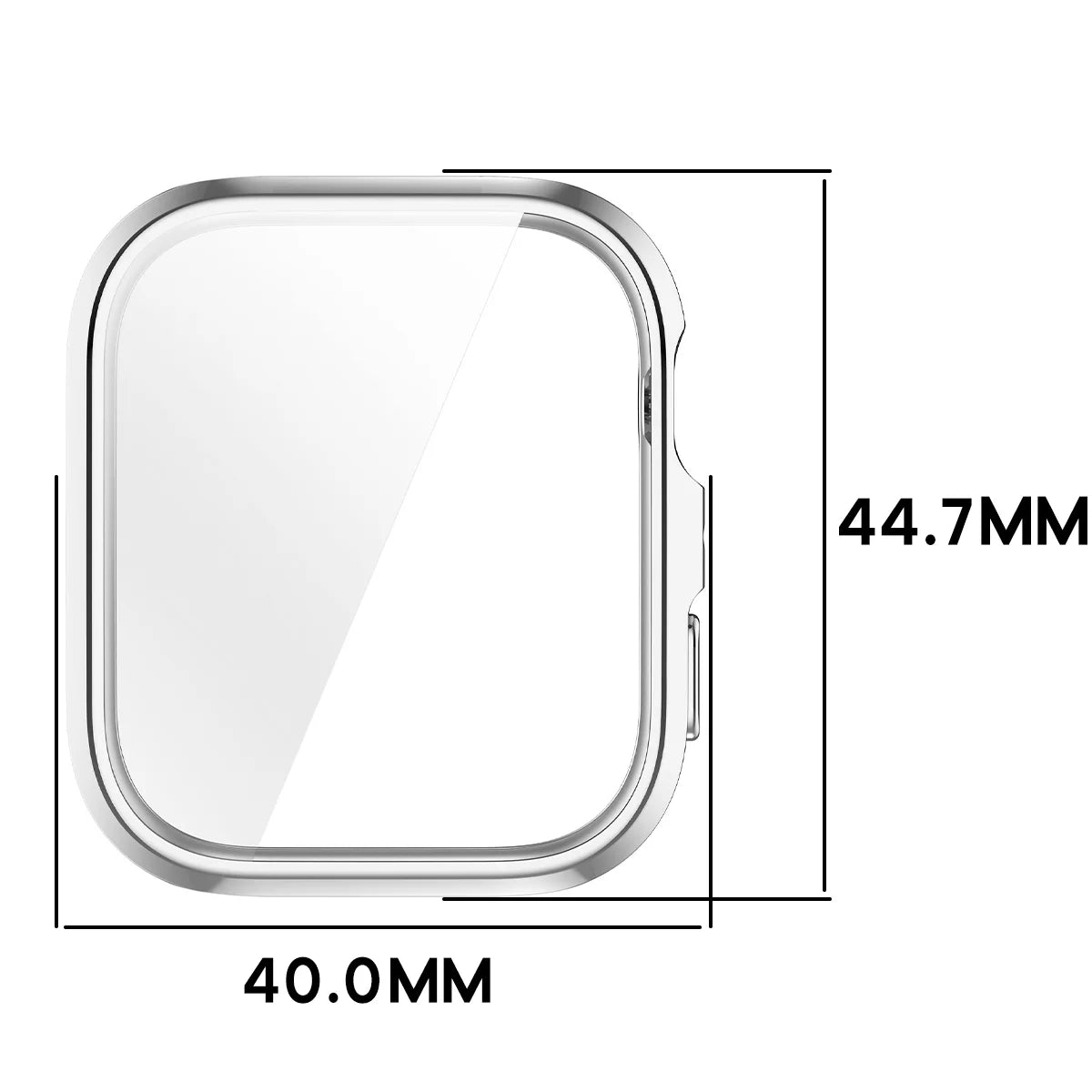 Schutzhülle für Huawei Watch Fit 5, Bizon Case Watch Felipe, Silbern