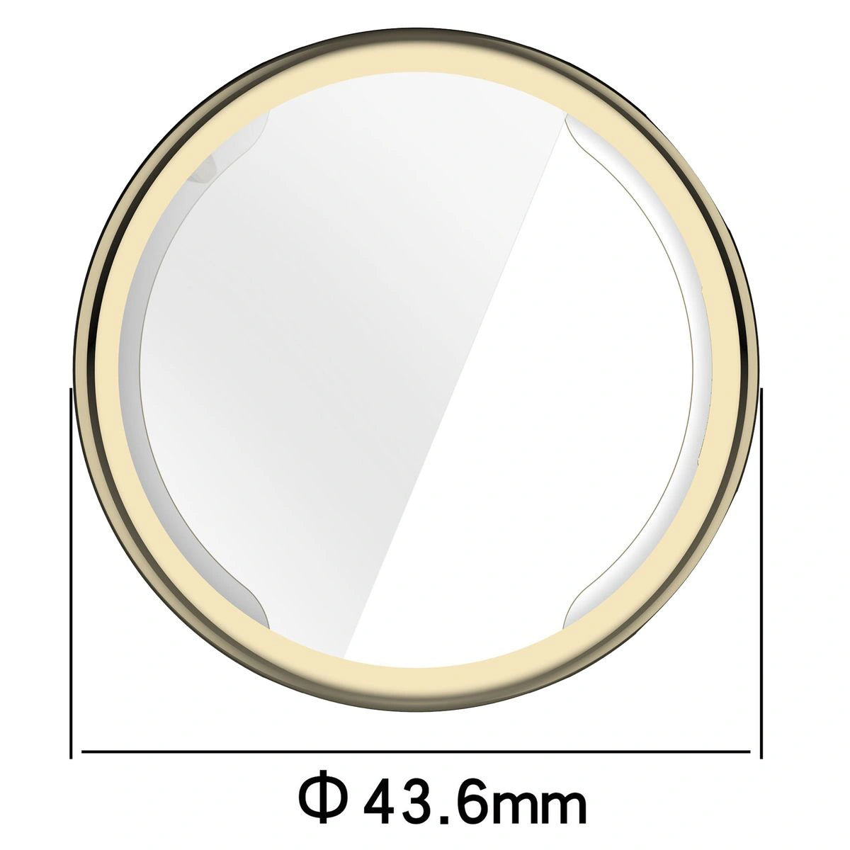 Schutzhülle für Huawei Watch GT6 41 mm, Bizon Case Watch Felipe, Golden