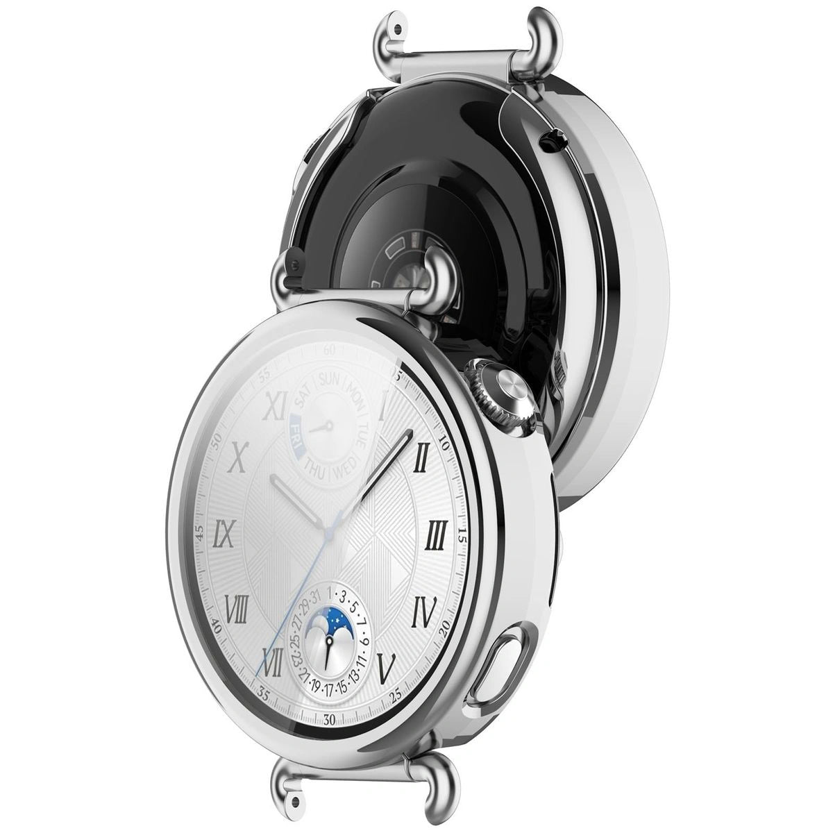 Schutzhülle für Huawei Watch GT6 41 mm, Bizon Case Watch Felipe, Silber