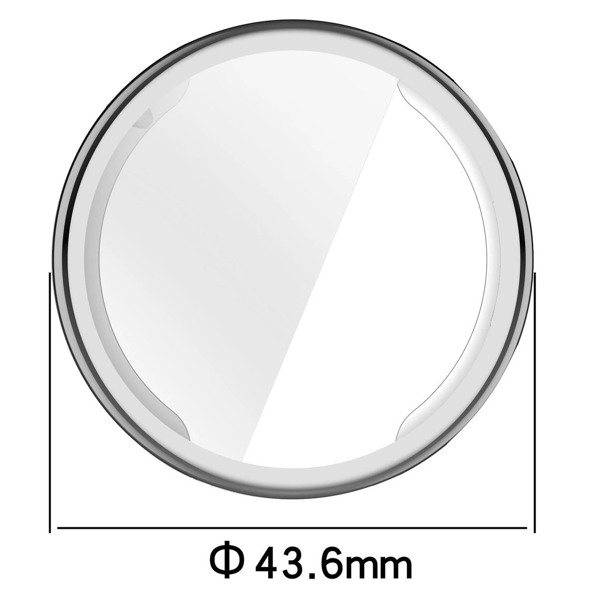 Schutzhülle für Huawei Watch GT6 41 mm, Bizon Case Watch Felipe, Silber