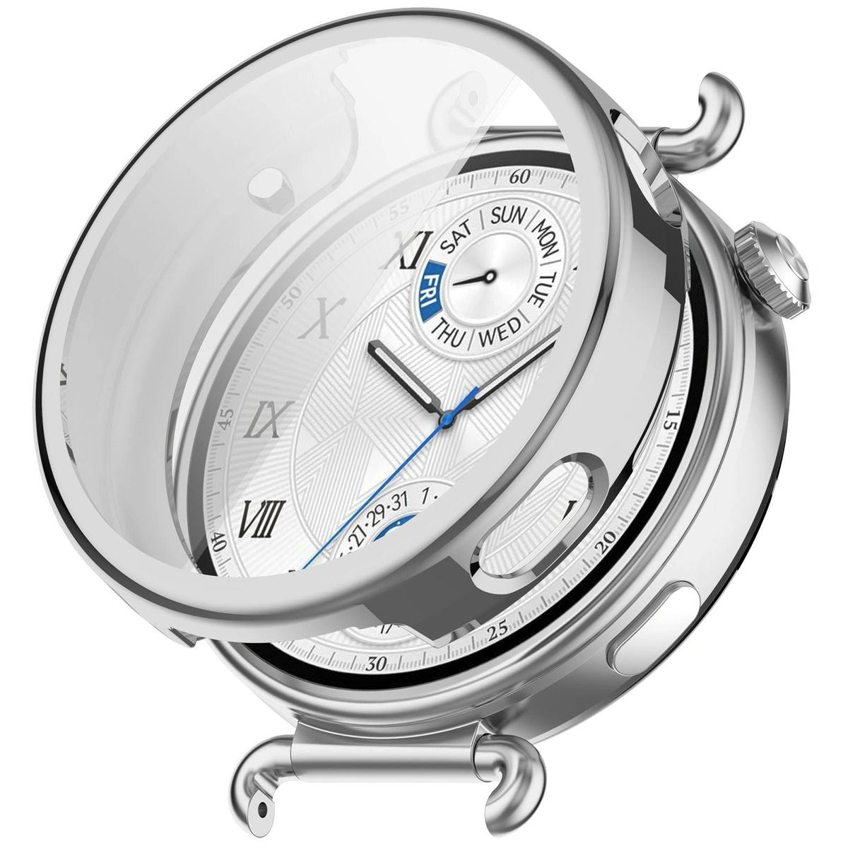 Schutzhülle für Huawei Watch GT6 41 mm, Bizon Case Watch Felipe, Silber