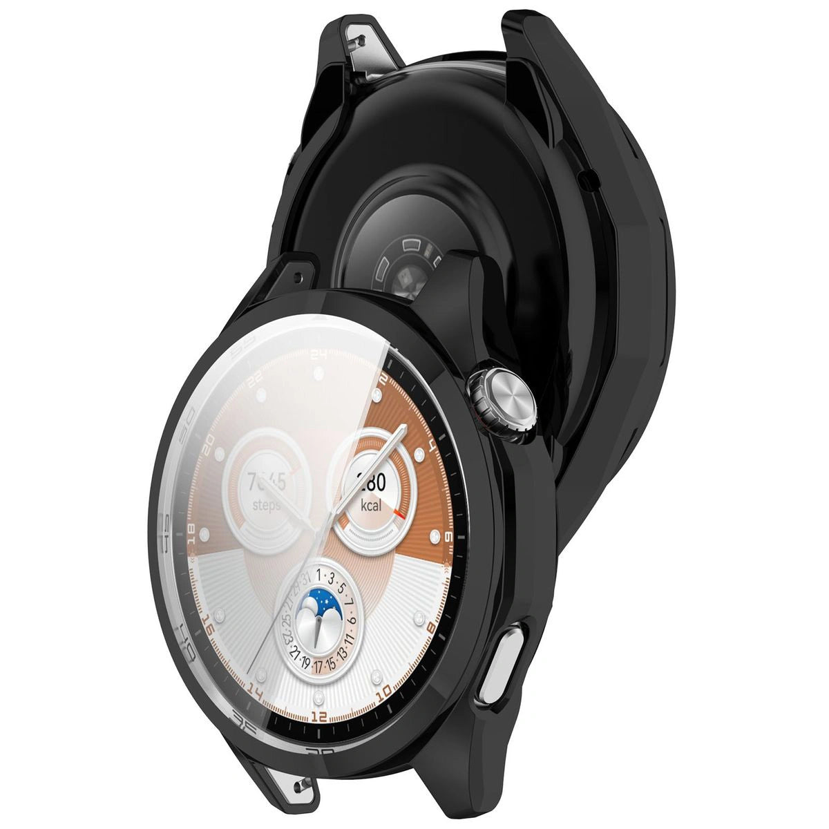 Schutzhülle für Huawei Watch GT6 46 mm, Bizon Case Watch Felipe, Schwarz