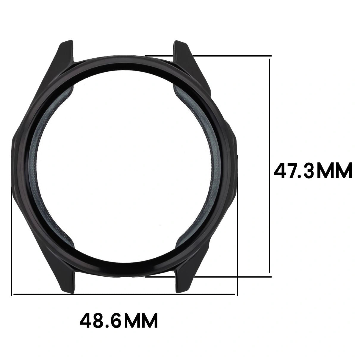 Schutzhülle für Huawei Watch GT6 46 mm, Bizon Case Watch Felipe, Schwarz